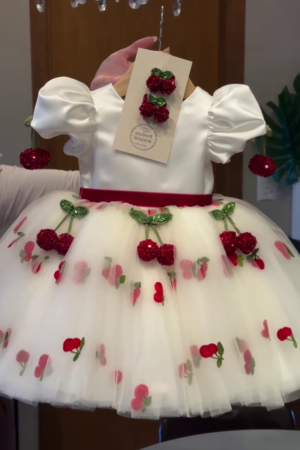 🍒✨ "cherry blossom princess couture dress
