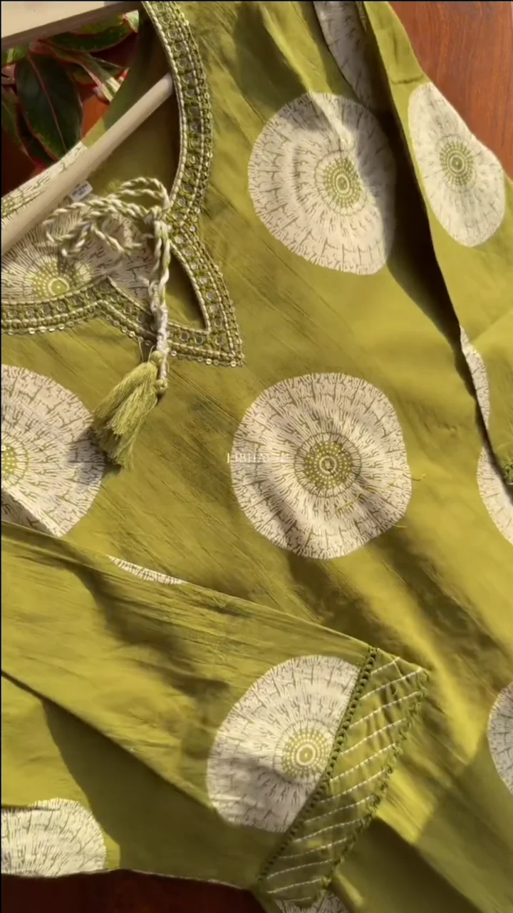 premium cotton green suit set premium cotton green suit set