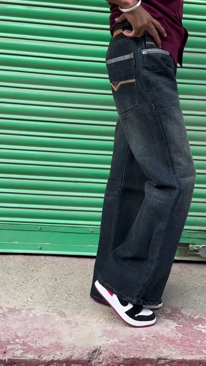 black high rise loose fit black high rise loose fit